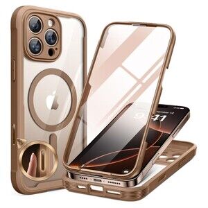 Clear Rose Gold Protective Phone Case with Magnetic Ring - Compatible